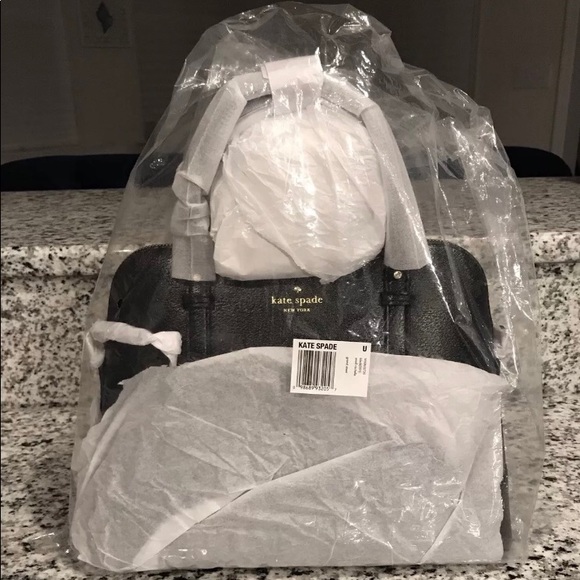 ✨SOLD✨SALE✨♠️Kate Spade NWT Black Leather Dome Bag - Picture 8 of 8